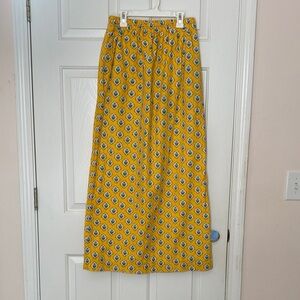 Women’s Yellow Patterned Maxi Skirt